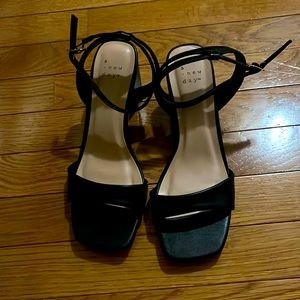 target, black two inch heel, size 7